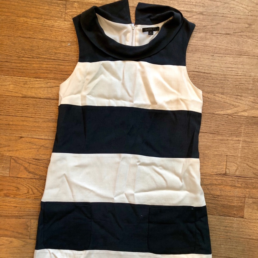 Rachel Zoe Navy and White Thick Striped Mini Dress